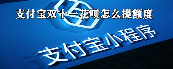 支付宝双十一花呗怎么提额度